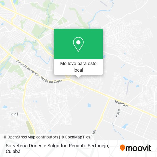 Sorveteria Doces e Salgados Recanto Sertanejo mapa