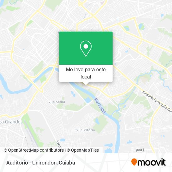 Auditório - Unirondon mapa