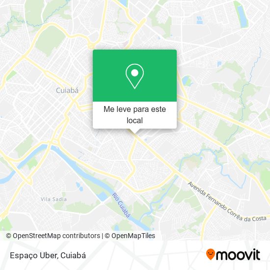 Espaço Uber mapa