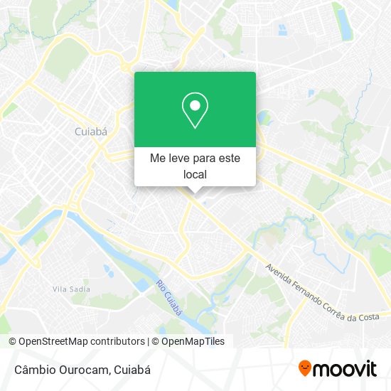 Câmbio Ourocam mapa