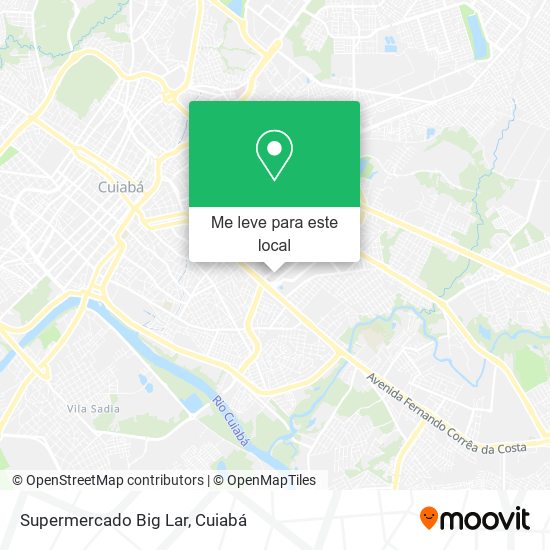 Supermercado Big Lar mapa