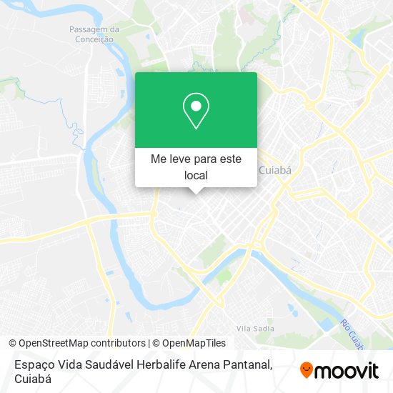 Espaço Vida Saudável Herbalife Arena Pantanal mapa
