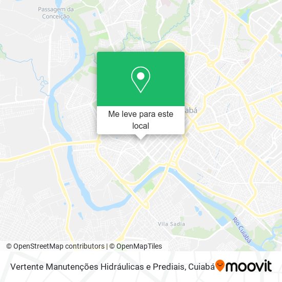 Vertente Manutenções Hidráulicas e Prediais mapa