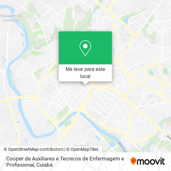 Cooper de Auxiliares e Tecnicos de Enfermagem e Profissionai mapa