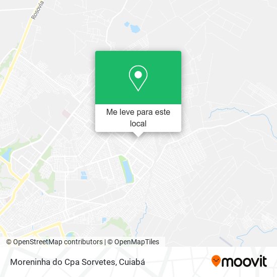 Moreninha do Cpa Sorvetes mapa