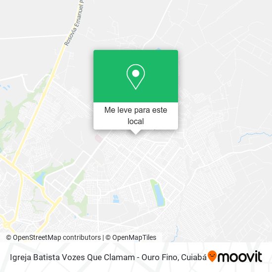 Igreja Batista Vozes Que Clamam - Ouro Fino mapa