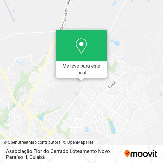Associação Flor do Cerrado Loteamento Novo Paraíso II mapa