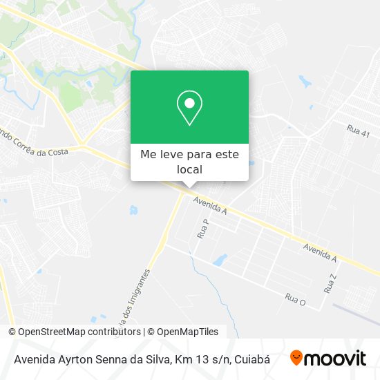 Avenida Ayrton Senna da Silva, Km 13 s / n mapa