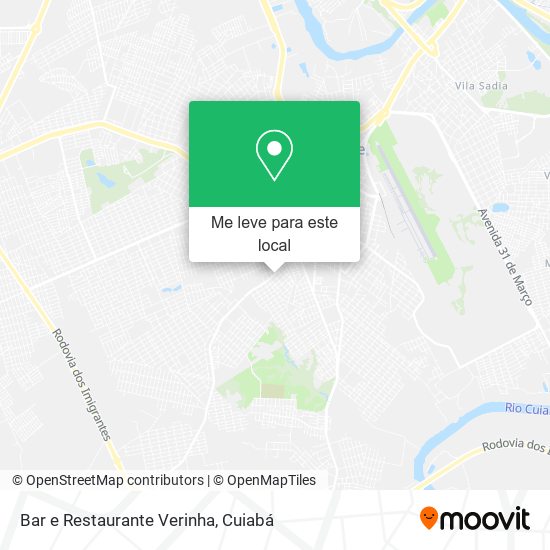 Bar e Restaurante Verinha mapa