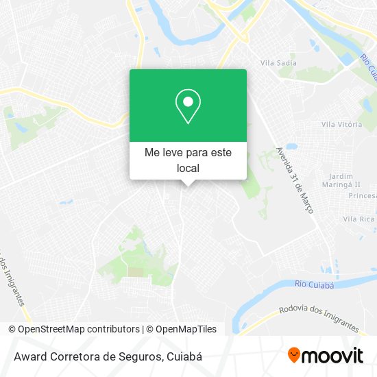 Award Corretora de Seguros mapa