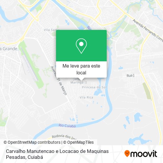 Carvalho Manutencao e Locacao de Maquinas Pesadas mapa