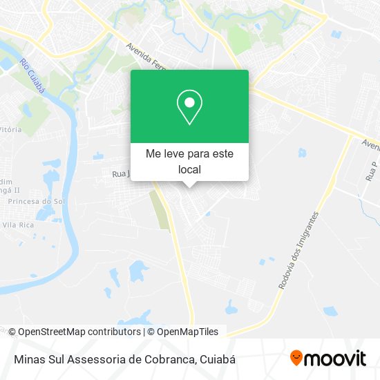 Minas Sul Assessoria de Cobranca mapa