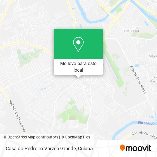 Casa do Pedreiro Várzea Grande mapa