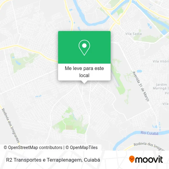R2 Transportes e Terraplenagem mapa