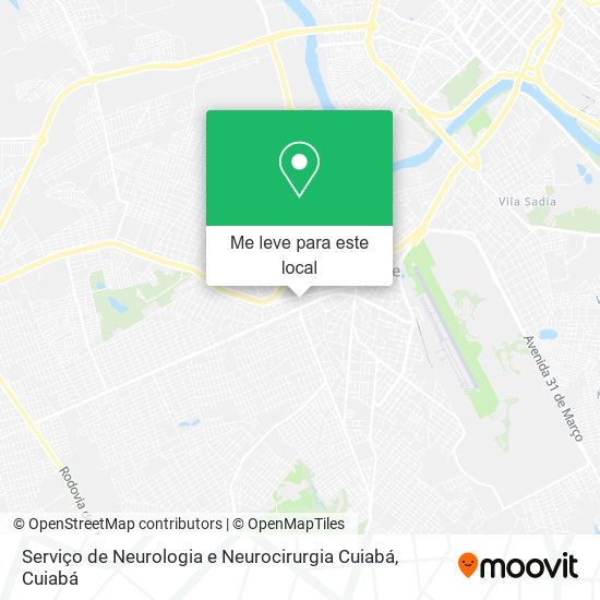 Serviço de Neurologia e Neurocirurgia Cuiabá mapa