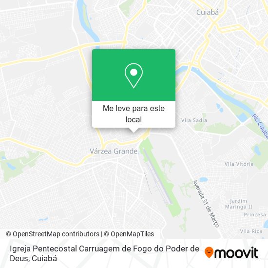 Igreja Pentecostal Carruagem de Fogo do Poder de Deus mapa
