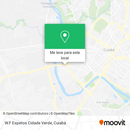 W.F Espetos Cidade Verde mapa