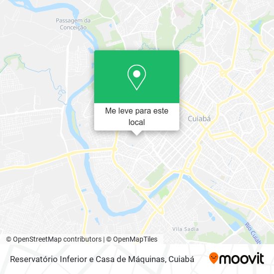Reservatório Inferior e Casa de Máquinas mapa