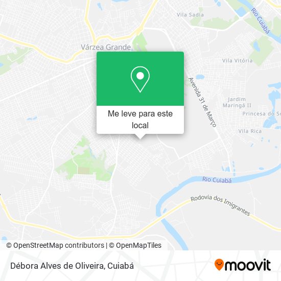 Débora Alves de Oliveira mapa