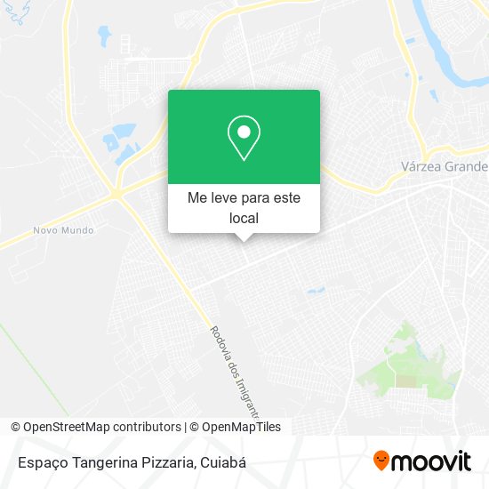 Espaço Tangerina Pizzaria mapa