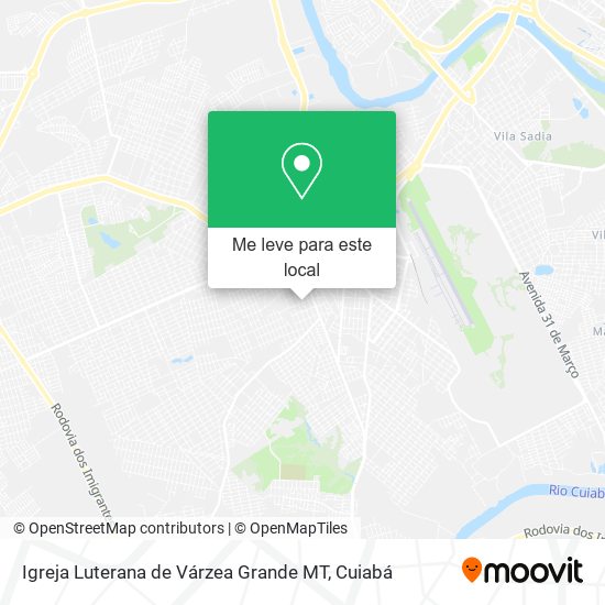 Igreja Luterana de Várzea Grande MT mapa