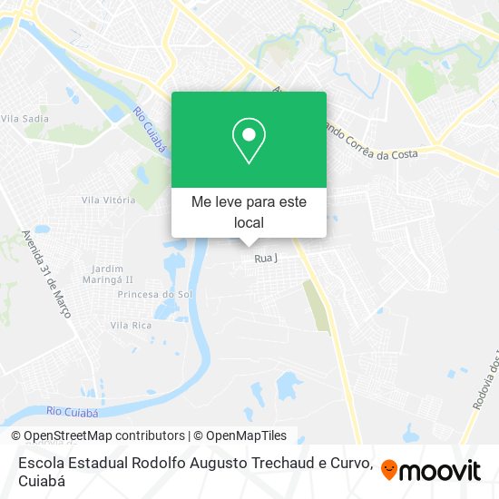 Escola Estadual Rodolfo Augusto Trechaud e Curvo mapa