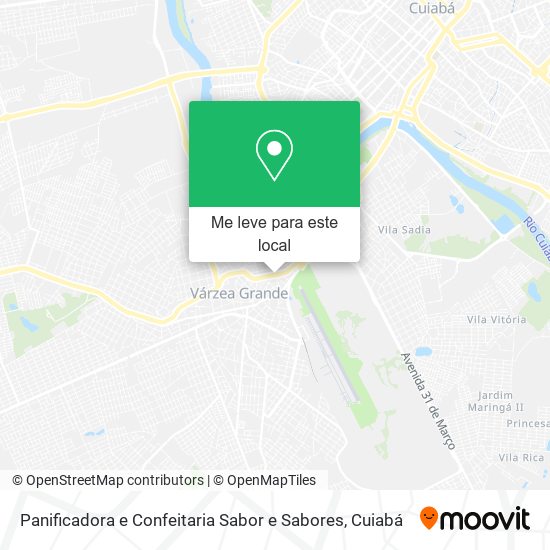 Panificadora e Confeitaria Sabor e Sabores mapa