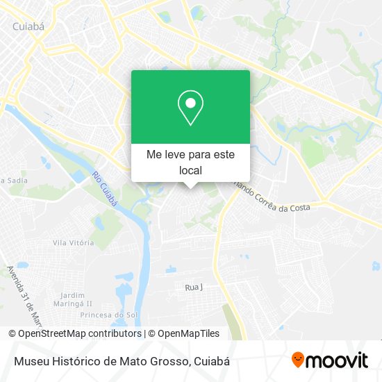 Museu Histórico de Mato Grosso mapa