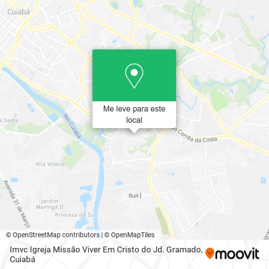 Imvc Igreja Missão Viver Em Cristo do Jd. Gramado mapa