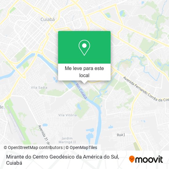 Mirante do Centro Geodésico da América do Sul mapa