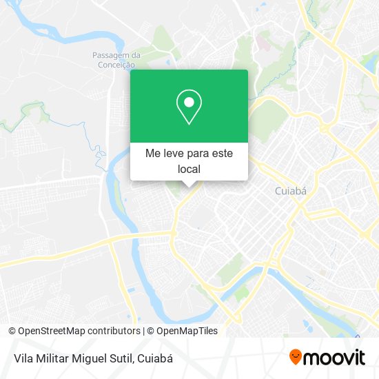 Vila Militar Miguel Sutil mapa