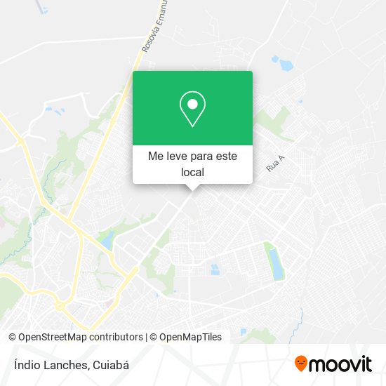 Índio Lanches mapa