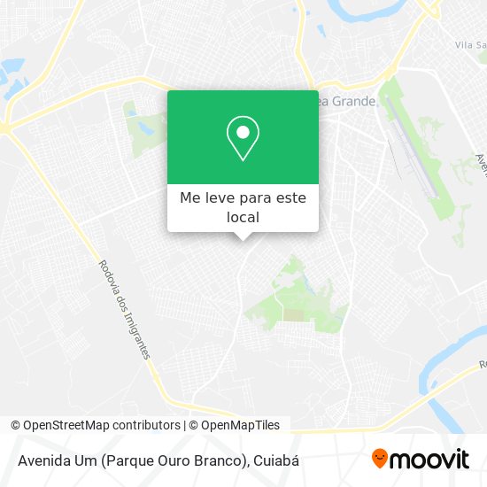 Avenida Um (Parque Ouro Branco) mapa