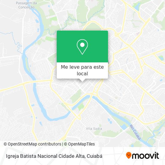 Igreja Batista Nacional Cidade Alta mapa