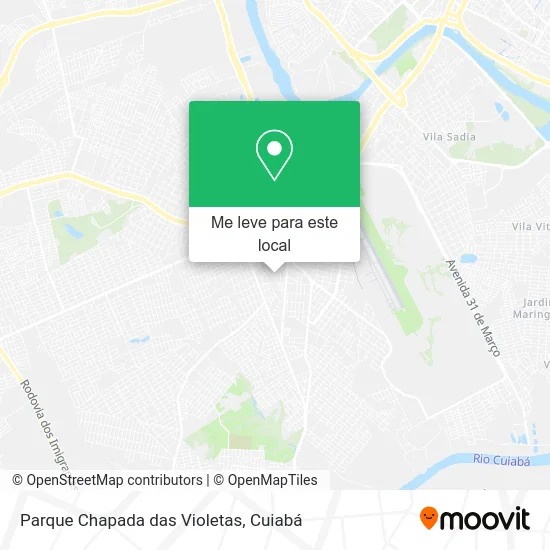 Parque Chapada das Violetas mapa