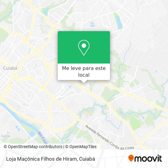 Loja Maçônica Filhos de Hiram mapa