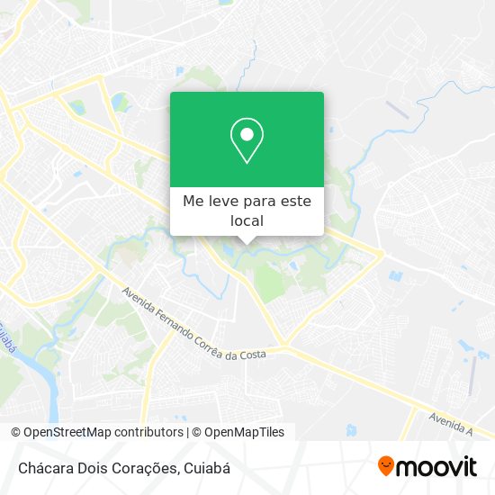 Chácara Dois Corações mapa