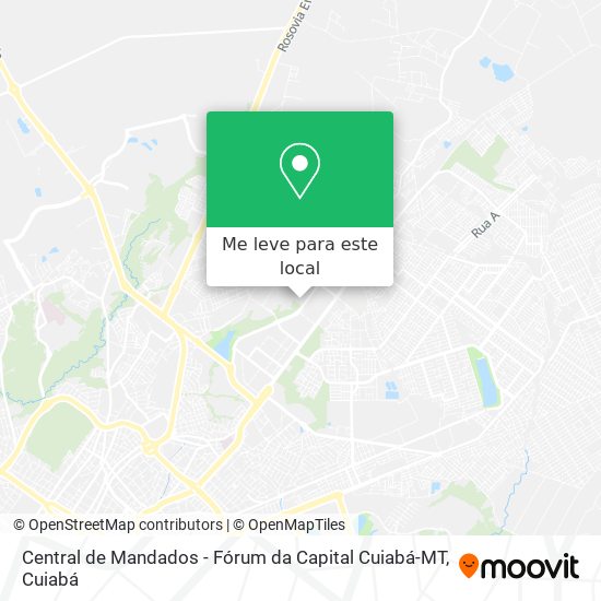 Central de Mandados - Fórum da Capital Cuiabá-MT mapa