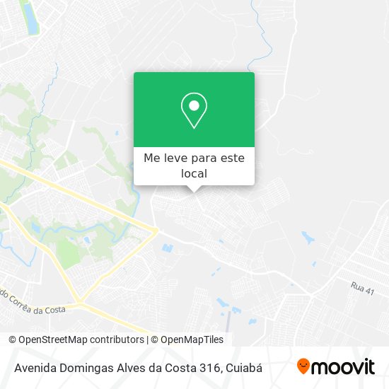 Avenida Domingas Alves da Costa 316 mapa
