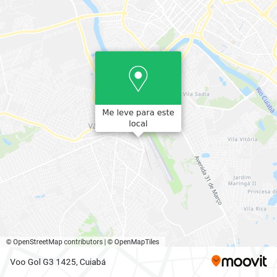 Voo Gol G3 1425 mapa