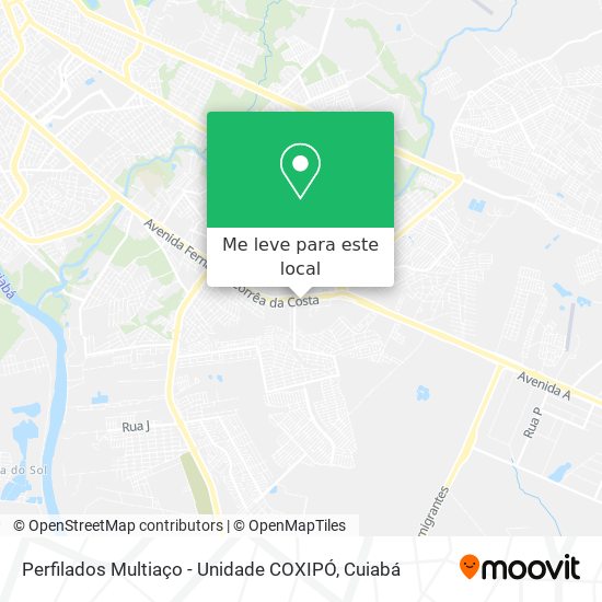 Perfilados Multiaço - Unidade COXIPÓ mapa