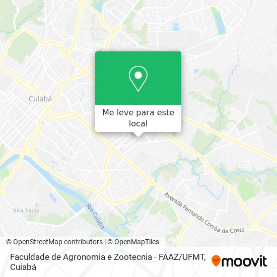 Faculdade de Agronomia e Zootecnia - FAAZ / UFMT mapa