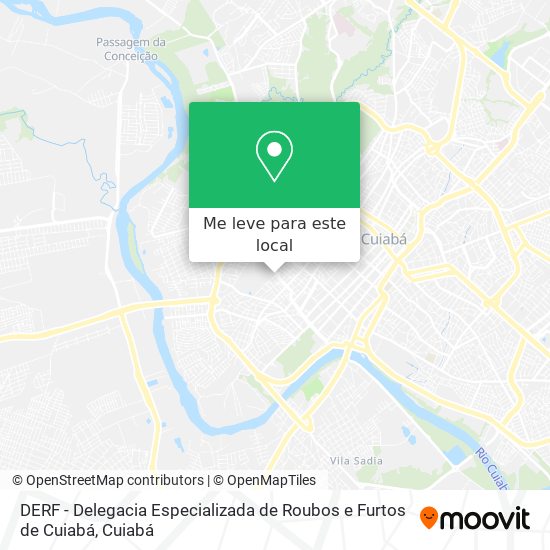 DERF - Delegacia Especializada de Roubos e Furtos de Cuiabá mapa