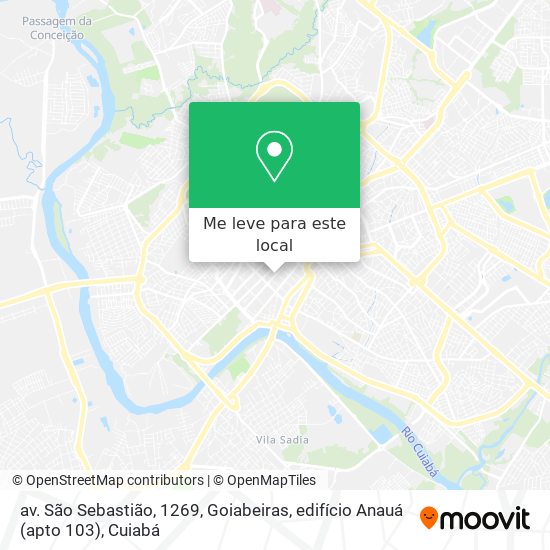 av. São Sebastião,  1269, Goiabeiras, edifício Anauá (apto 103) mapa
