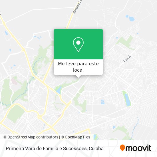 Primeira Vara de Família e Sucessões mapa