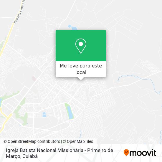 Igreja Batista Nacional Missionária - Primeiro de Março mapa