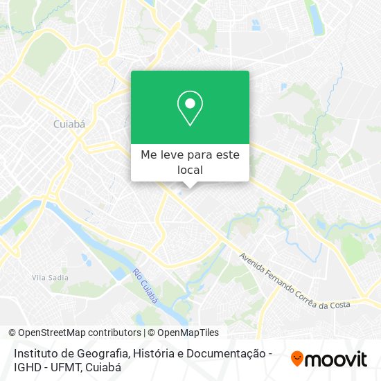 Instituto de Geografia, História e Documentação - IGHD - UFMT mapa