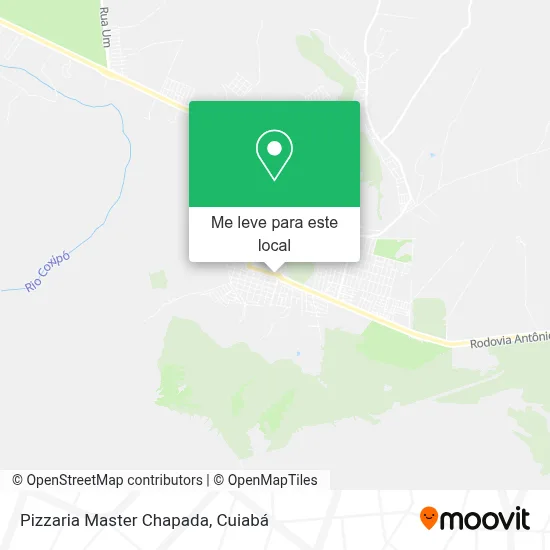 Pizzaria Master Chapada mapa