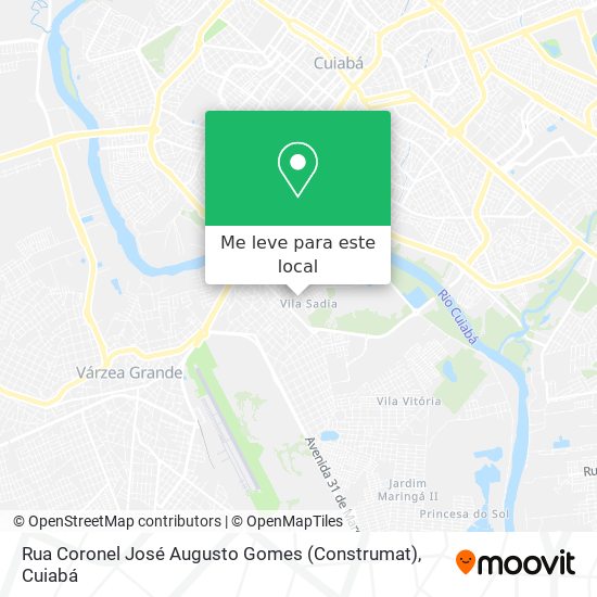 Rua Coronel José Augusto Gomes (Construmat) mapa