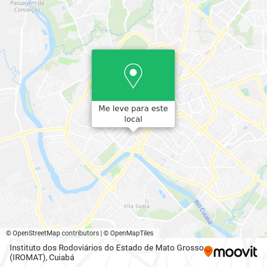 Instituto dos Rodoviários do Estado de Mato Grosso (IROMAT) mapa